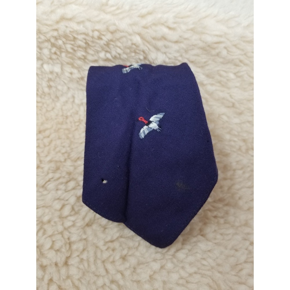 VTG 40s 50s Ducks Unlimited  Wool Tie Embroidered McCurrach FLAWS See Pics